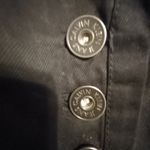 Calvin Klein Jeans  Logo S Cotton Pressed Academia Waist Denim Blazer in Black Photo 2