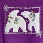 Vintage Polar Bears sweatshirt • embroidered snowflakes • y2k • 90s • 80s sweats Size XXL Photo 3