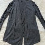 Torrid  Charcoal Cardigan with Lace-Up Sleeves Photo 1
