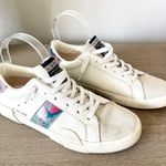 Vintage Havana Sneaker in White Leather with Suede and Tie Dye Print Accent Photo 0