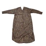 Atelier JAD Vintage Sheer Coverup Maxi Dress Brown Paisley Boho Size Medium Photo 2