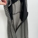 Alyn Paige NY Geometric Satin Halter Formal Y2k Dress Size 4 Photo 9