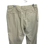 LL Bean Women's Cargo Pants Khaki Relaxed Fit Elastic Waist Size XL Cropped Tan Photo 4