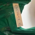 Cacique NWT Seriously Sexy Emerald Floral Boost Plunge Bra 46C Lattice Back Photo 6