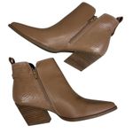 Dolce Vita Kooley Ankle Boots Womens 8.5 Tan Faux Leather Pointed Toe Western Size 7.5 Photo 3