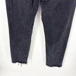 Levi's Levi’s Wedgie Straight Ankle Jeans Size 28 Black Raw Hem Photo 5