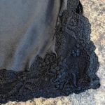 Victoria's Secret VINTAGE Black Satin Lace Trim Slip Skirt Mini MEDIUM Photo 5