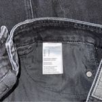 American Eagle  Black Denim Mini Skirt Women’s 00 High Rise A-Line Button Front Photo 4