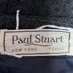 Paul Stuart Black High Waisted Pleated Knee Length Pencil Midi Skirt Size S Photo 3