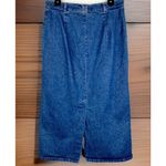 Cherokee VTG Y2K Women’s Cottage Boho Size 14P Pencil Jean Skirt Blue Denim Photo 1