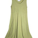 Cut Loose Cotton Linen Blend Sleeveless‎ Midi Dress L Green Summer Sundress Size L Photo 0
