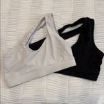 Amazon Two - Black and White One Shoulder Asymmetrical Sports Bras Photo 4