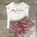 Next 2-Pc Pajama Set Follow Your Dreams Top & Shorts Animal Print Size L NWT Photo 11