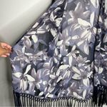 Honey Punch  Sheer Dark‎ Floral Whimsigoth Fringe Trim Kimono Cardigan Photo 6