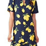 Mud Pie Lemon Print Dress summer short sleeve fun garden party bbq casual dress Photo 0