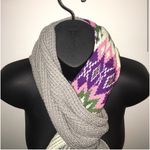 Light grey Colorblock fairisle grey scarf Gray Photo 1