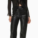 Wilfred Aritzia  Melina Pant High-waist Vegan Leather  black size 0 Photo 0
