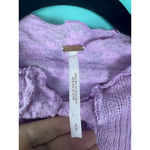 Free People Orchid Lula Thermal Top | Waffle Knit Lettuce Edge Long Sleeve | S Photo 2