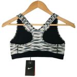 Nike New Pro Criss Cross Bra Top Dry Fit Workout Logo Athletic Geometric Gray S Photo 6