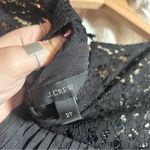 J.Crew Pleated Lace Ruffle Top Blouse Satin Black Romantic Coquette NWT 2 Tall Photo 5