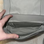 Nordstrom Genuine Leather Crossbody Saddle Bag Gray w Snakeskin Print Purse Photo 7