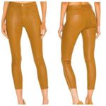 L'Agence Womens Sabine Dark Khaki Coated Skinny Mid Rise Jeans Size 26 Photo 1