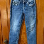 Vigoss  Women's  Chelsea  Heritage fit Blue Straight Leg capris raw hem. Photo 0