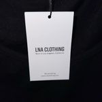 LNA  Clothing Slade Heavy Rib One Shoulder Bodysuit Black Size 2X NWT Photo 5