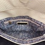 Cream Snakeskin Clutch Tan Photo 2