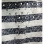 Ellen Tracy Company Striped Rhinestone Sweatshirt Pullover Top XL Photo 4