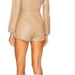 superdown Chantel Leather Romper in Nude Medium Photo 1