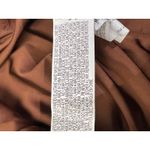 Forever 21  Women's Small Bronze Brown Long Sleeve Button Down Satin Shirt Top Photo 6