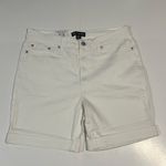 DKNY White Bermuda Shorts Classic Cotton Blend Photo 3