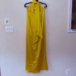 NWT Yaura Yellow Halter Satin Maxi Dress Women's Size UK 12 US L Size L Photo 3