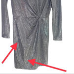 BB Dakota Dress What's Your Shine Metallic Long Sleeve in Gunmetal Size XS NWT Photo 7