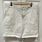 STYLUS Women's Cream Bermuda Shorts White Size 14 Photo 0