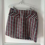 Baum und Pferdgarten Shanna Red Check Tweed Mini Skirt US 10 Bouclé Houndstooth Black Photo 6