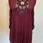 Free People  Mohave Plum Embroidered Woven Mini Dress Size Small Photo 4