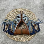 Frye Women's Brielle Gladiator Heels Sandals in Denim Blue Size 7 Photo 9