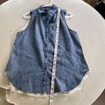 Elizabeth and James  Chambray Silk Top Size M Photo 6