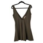 Spiegel Olive Green One Piece Skirt Swimsuit Size 14W Photo 3