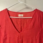 Poetry  short-sleeve v-neck midi dress linen size 10 oversized lagenlook minimal Photo 6