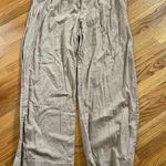 Abercrombie & Fitch Vintage linen blend high rise pleated wide leg pants XL tan Photo 1