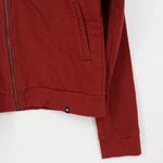 American Giant Women's Fleece Bomber Jacket Size S Made in USA Red Photo 3