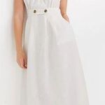 Madewell Button-Waist Wrap Midi Dress Photo 0
