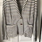 J.Crew Striped Pocket 100% cotton Blazer women size XS two buttons Striped Photo 2