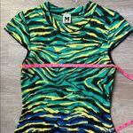 M MISSONI Zebra Jacquard Dress 8 Blue Photo 12