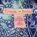 Dream Modes Blue Paisley Print Button Front Pajama Top Size Medium Photo 2