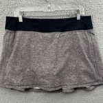 Lululemon Pace Rival Skirt Skort Heather Lux Black Athletic Tennis Women 10 Tall Photo 1