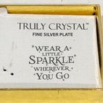 Truly Crystal Silver Pink Stone Small Hoop Bangle Bracelet Gift Set Photo 2